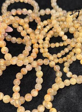 巧恩珠宝天然金发晶手链晶体通透发丝清晰散珠手串水晶手链工厂
