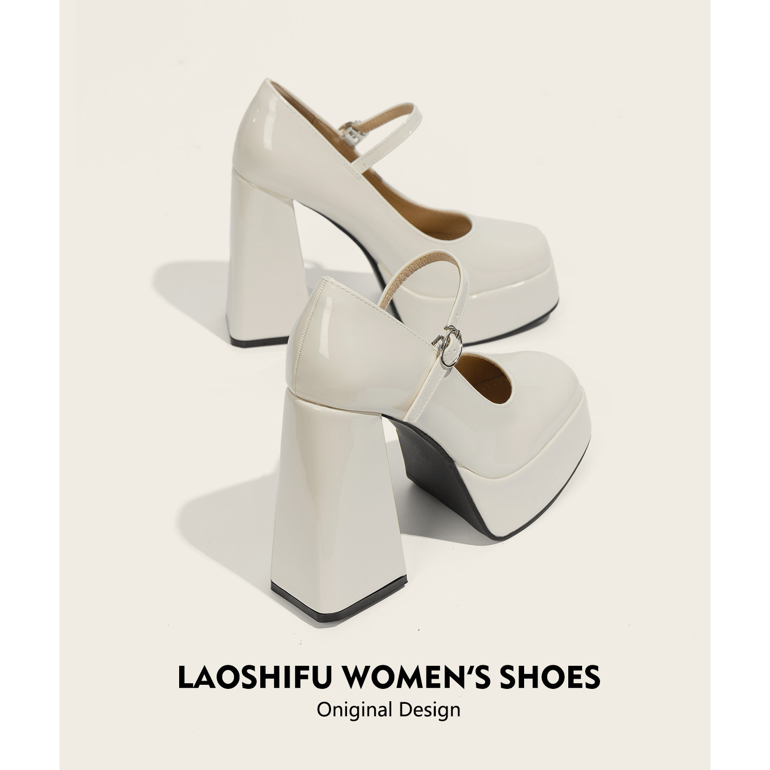 高跟鞋女2025新款秋季法式粗跟单鞋真皮小个子jk厚底方头玛丽珍鞋