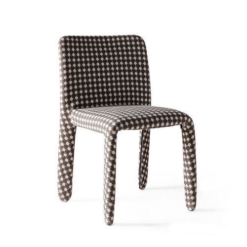 简艺Glove Up Chair大师设计意式布艺餐椅简约异形波点椅餐厅椅子