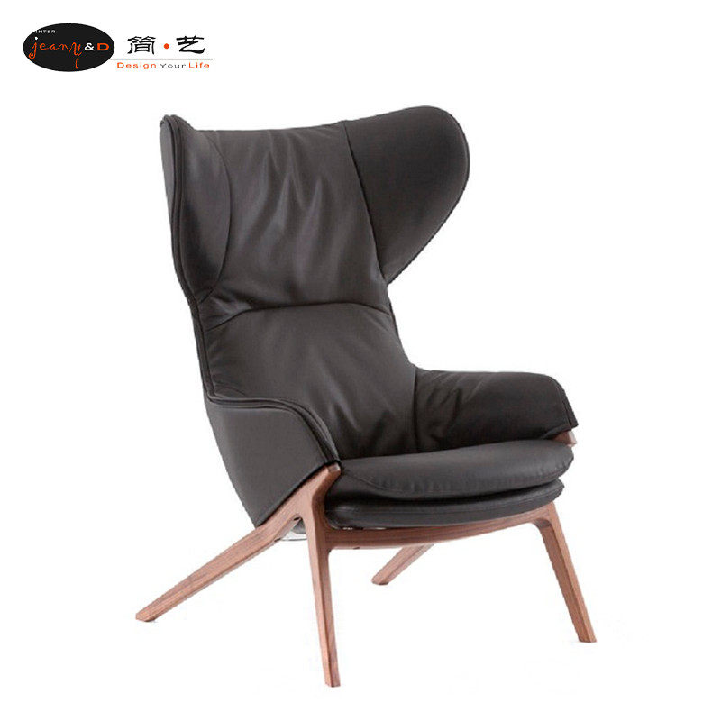 简艺 p22椅意大利风格皮布艺休闲椅北欧设计师现代个性客厅沙发椅