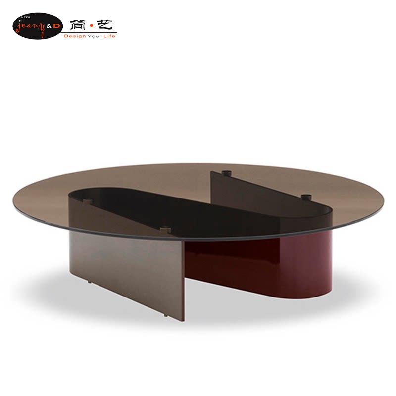 简艺茶桌钢化玻璃桌面北欧风格茶几玻璃面桌子设计师创意新款茶几