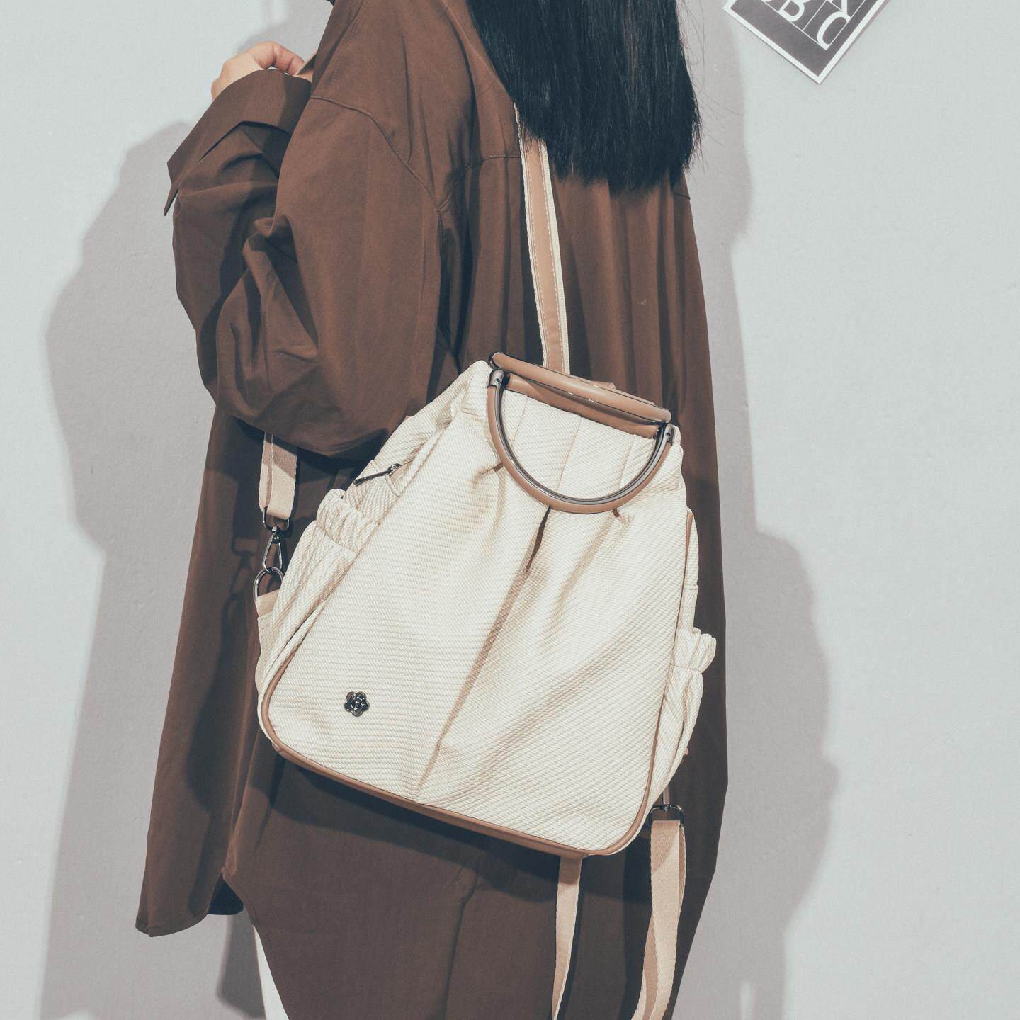 Daben Widod双肩包女小型新款时尚软皮百搭旅游轻便上班通勤背包