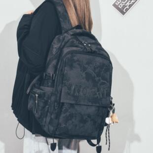 Daben Widod印花书包女初中生减负百搭高中双肩包大容量电脑背包