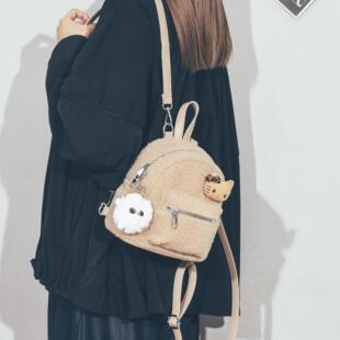 Daben Widod高级感可爱毛绒迷你双肩包女时尚小众百搭通勤小背包