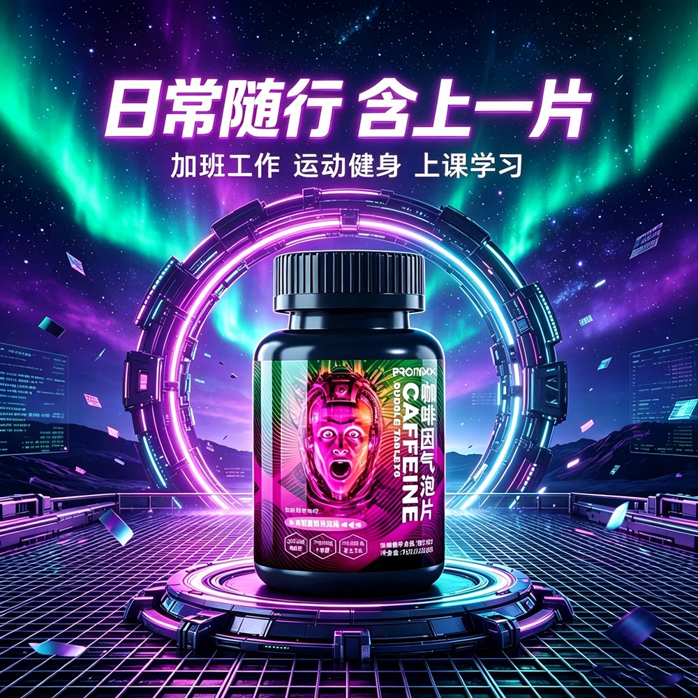 PROMIXX咖啡因片加班熬夜学生上课学习电竞游戏司机开车提神含片