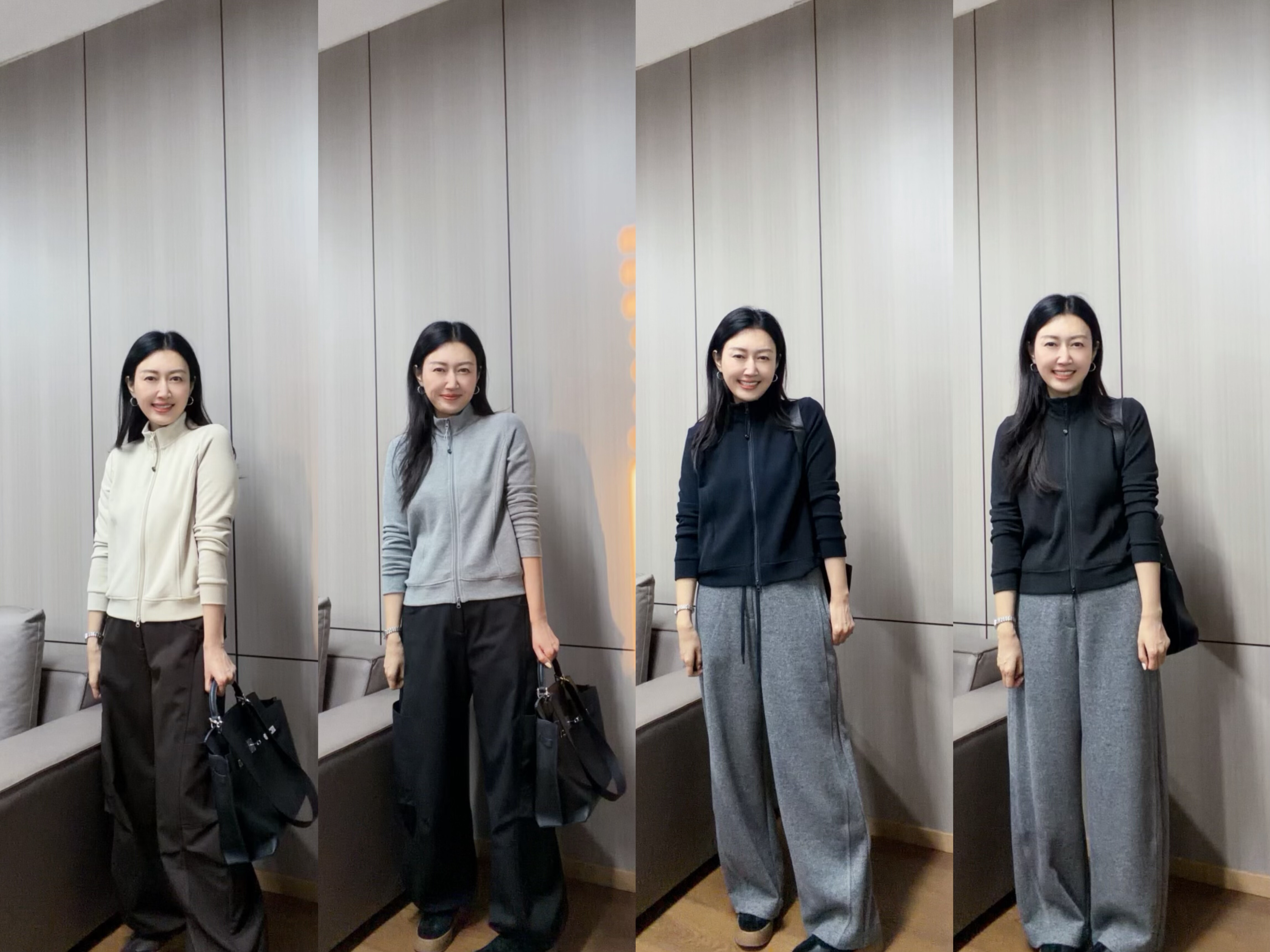 丽的城9522立领拉链长袖德绒外套卫衣