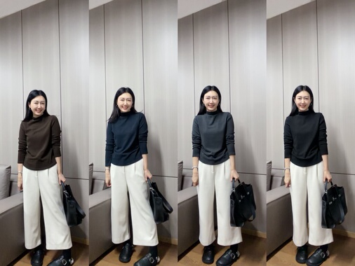 丽的城7713后背字母堆堆领加绒长袖T恤