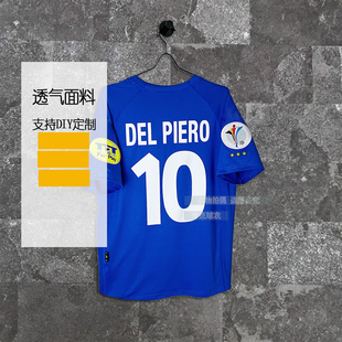 意式国家大利球衣2000 复古欧洲主场短袖杯10皮耶罗托蒂足球服