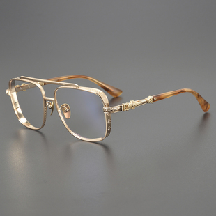 纯钛大框近视眼镜男款 潮流光学眼镜框素颜眼镜架CH8012 大脸时尚