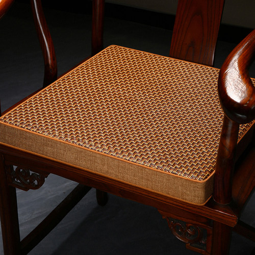 夏季凉席坐垫中式红木沙发垫藤席垫子圈椅太师椅茶椅座垫椅垫定制