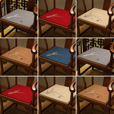 速发中椅红木式子垫茶椅垫坐垫圈椅太师椅凳子垫沙木实发座垫椅垫