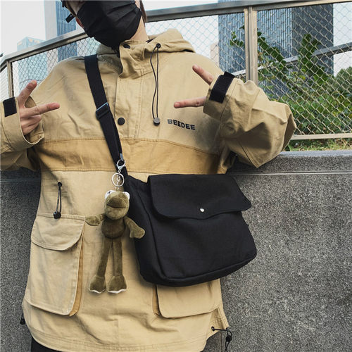潮牌ins日系邮差休闲风斜挎包