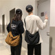 单肩包男斜挎包大容量运动健身包男士 休闲旅行包女潮日系韩版 潮牌