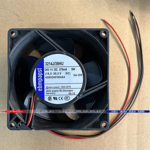 3214J/39HU 24V 9W原装全新ebmpapst 9CM高端设备风扇 变频器风