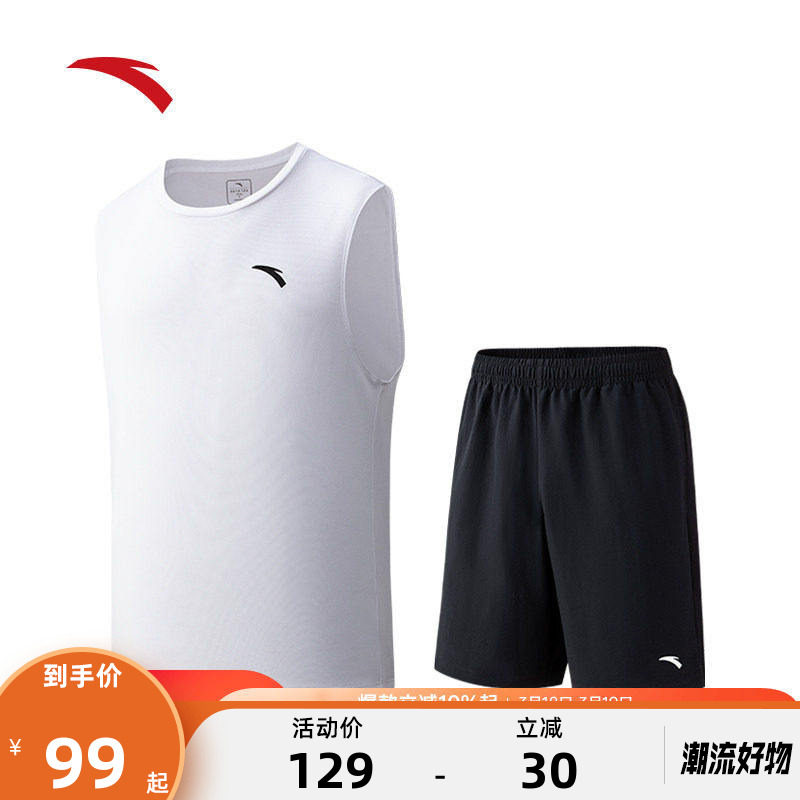 安踏综训系列2026夏季新款背心休闲运动套装男款官方正品旗舰