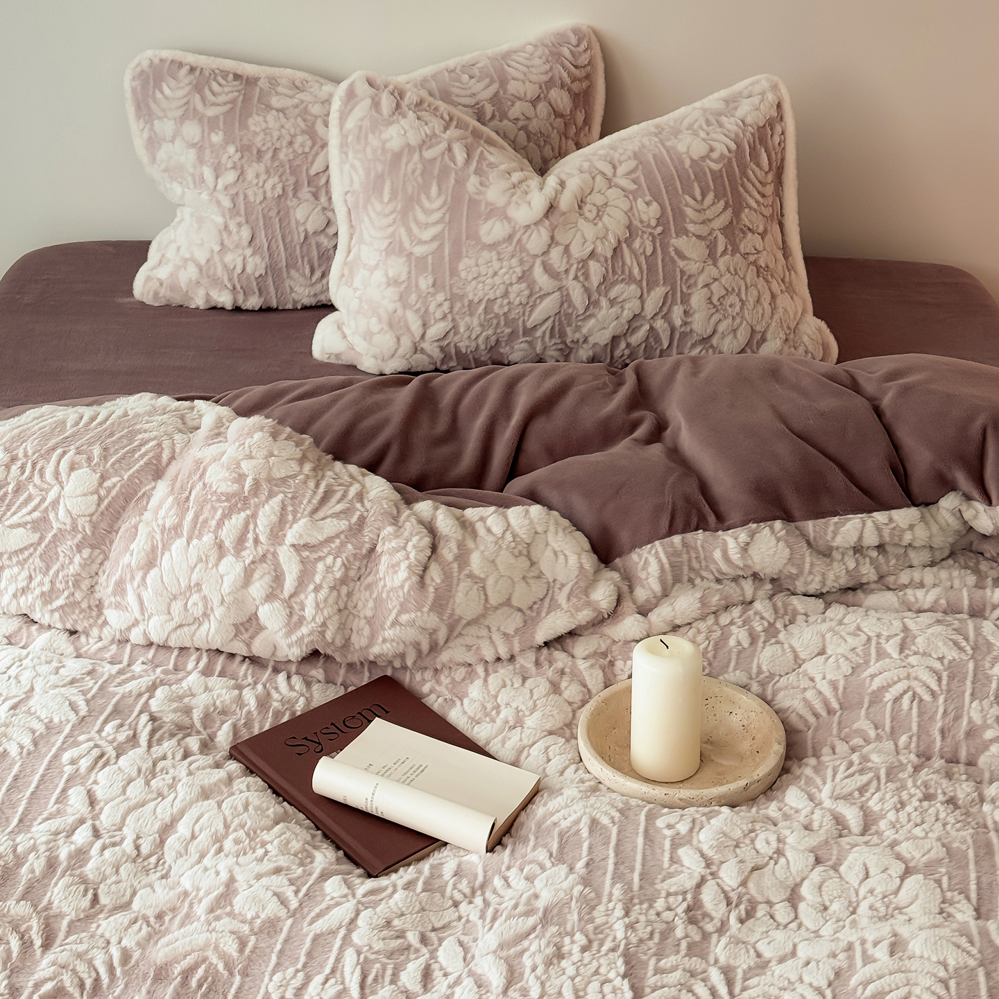 超保暖冬季獭兔绒加厚四件套