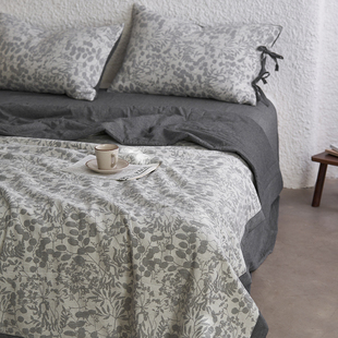 A类全棉双层纱夏被四件套夏季 凉被纯棉可机洗空调被床笠被罩单件