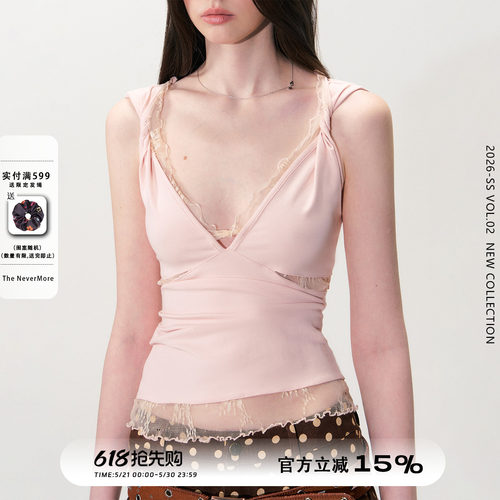 纯欲蕾丝花边吊带背心辣妹