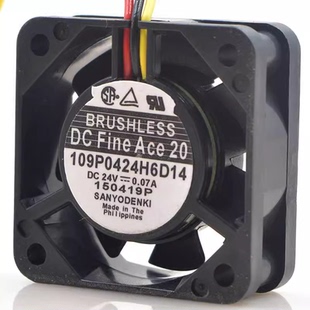 4020 三洋 24V 0.07A 轴流变频器散热风扇 109P0424H601 4CM 原装