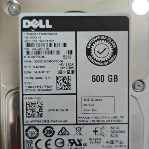 DELL戴尔 0FPW68 01W7HC ST600MP00(议价）