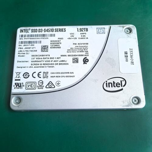 Intel S4510 1.92T SATA 2.5 SSD(议价）