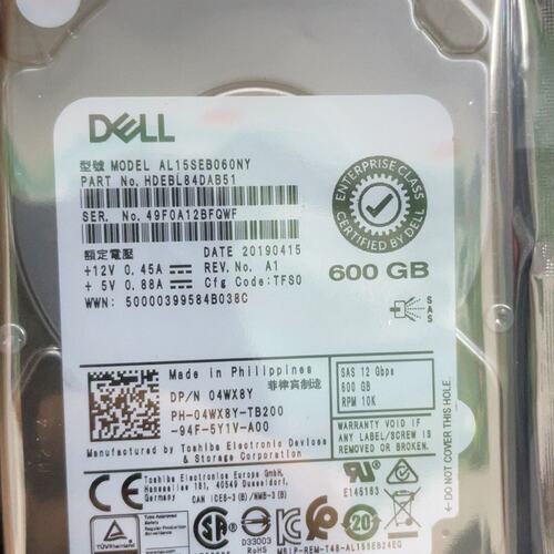 Dell戴尔 04WX8Y 2.5寸10K 12GB(议价）