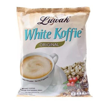 印尼原装进口猫屎露LUWAK White白咖啡三合一速溶冲泡咖啡粉袋装