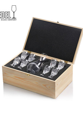 奥地利醴铎Riedel白酒杯水晶玻璃杯分酒器烈酒杯家用实木礼盒套装