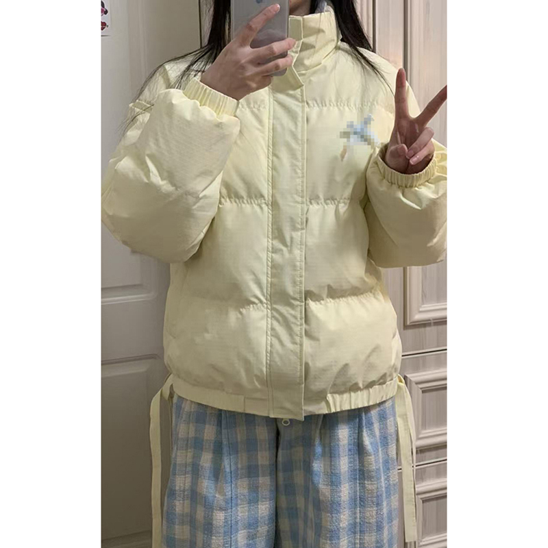 面包服外套女百搭宽松多巴胺棉服