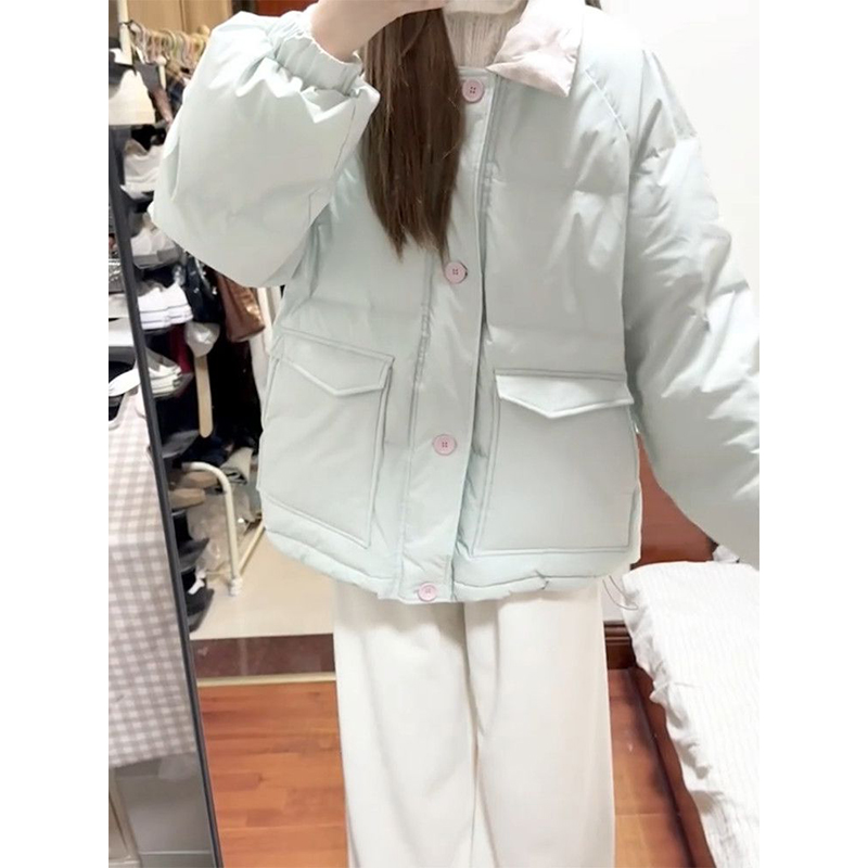 立领百搭宽松保暖棉衣潮