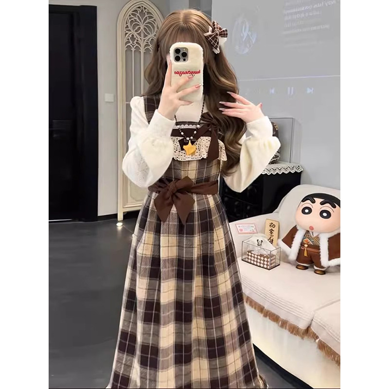 春季学院风休闲气质吊带格纹连衣裙上衣两件套女装韩系时尚套装,女装/女士精品,时尚套装,淘宝优惠券,粉丝福利购,淘宝优惠卷