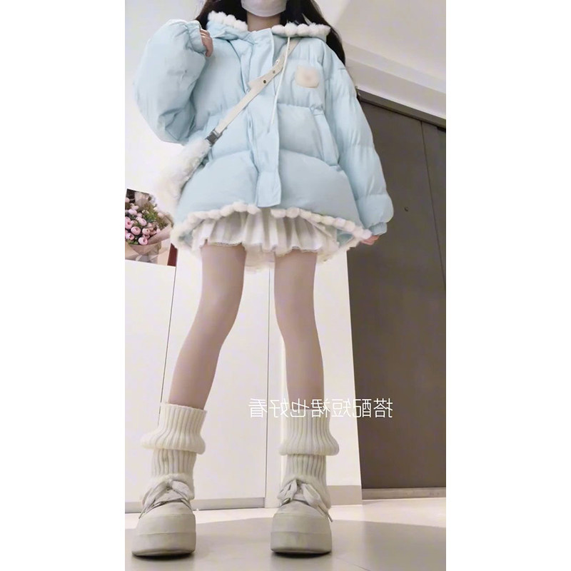 高级感花边拼接兔子棉服外套女冬季新款设计感连帽百搭面包服外套,女装/女士精品,棉衣/棉服,淘宝优惠券,粉丝福利购,淘宝优惠卷