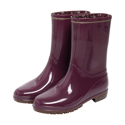 日式高品质时尚雨鞋中筒防滑防水