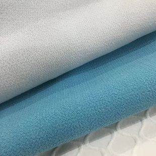 意大利进口绉纱羊毛面料布料 蓝色绉纱羊毛布料 高级定制布料