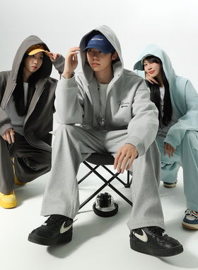 MANRE SHOW复古卫衣卫裤套装