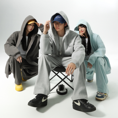 MANRE SHOW复古卫衣卫裤套装