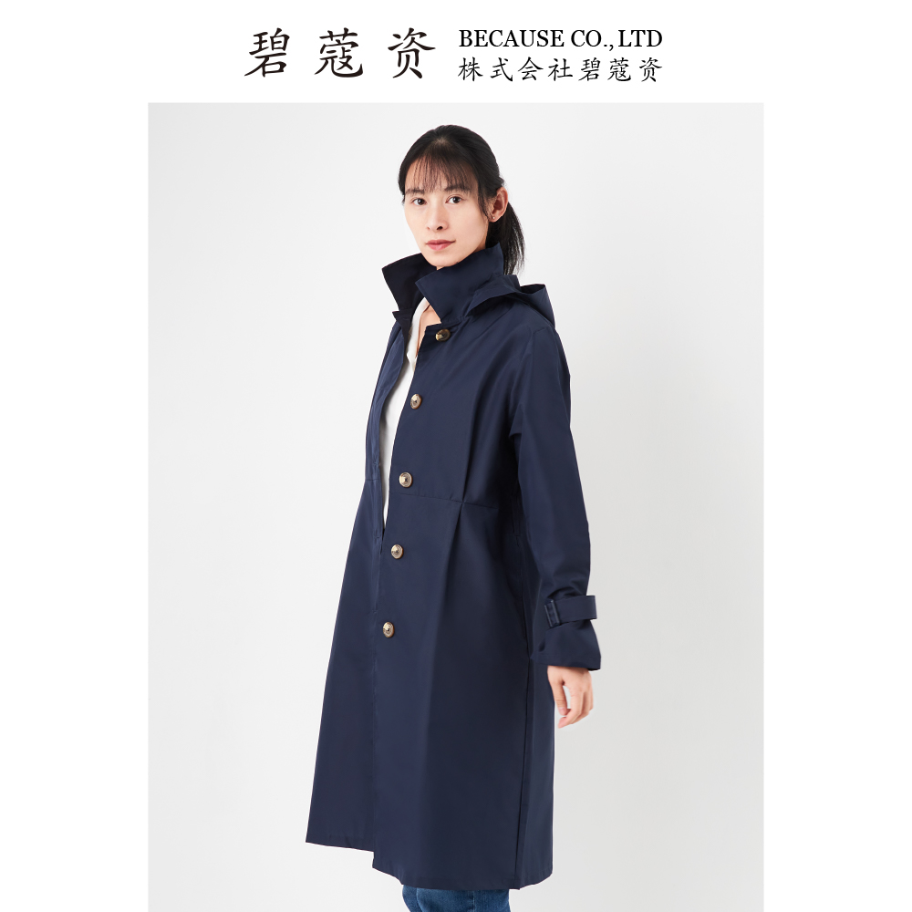 碧蔻资春秋进口休闲防水复古雨衣