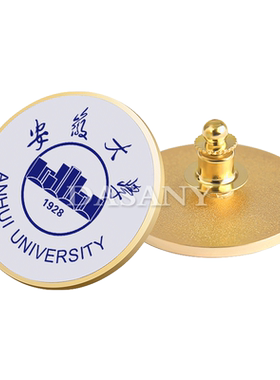 安徽大学徽章 安大校徽 211高校迎新典礼胸针 同学会周年庆纪念章