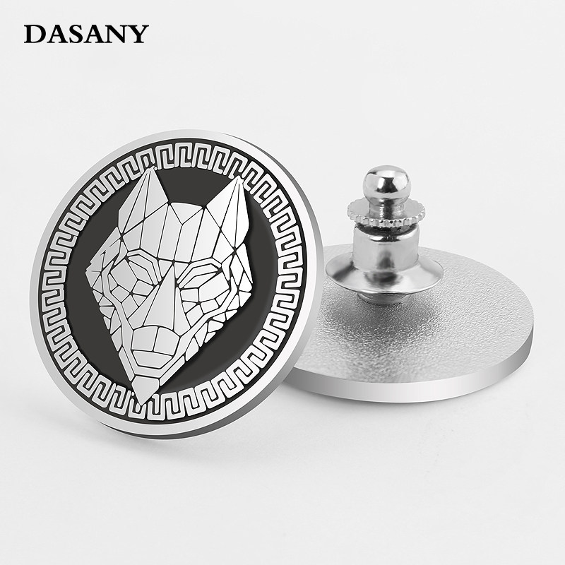 狼头图腾金属徽章 鼓励员工销售激励团队竞争奖励胸章 分等级胸针