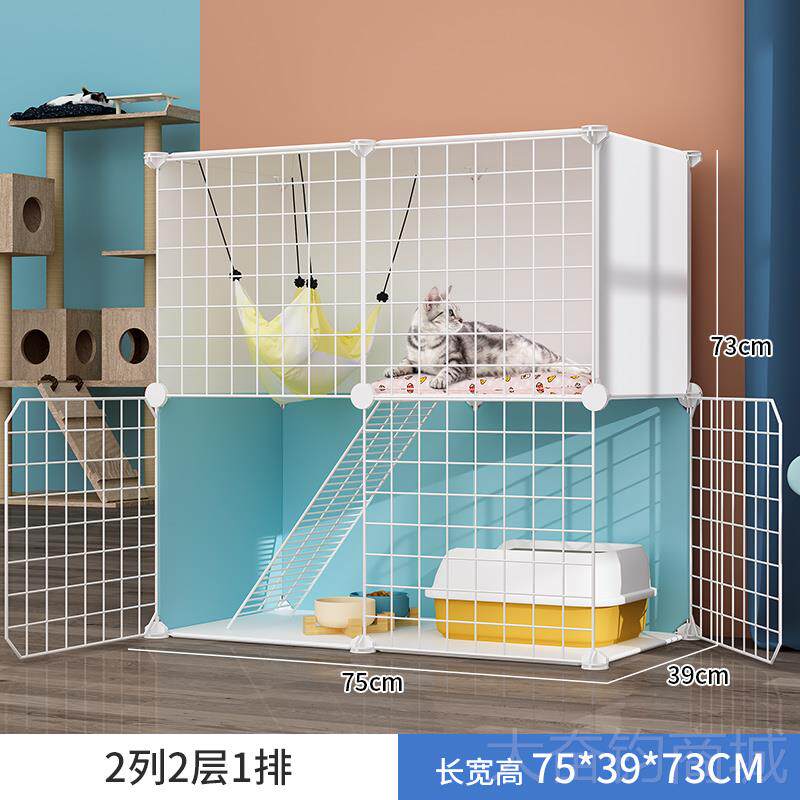 正品猫不占猫笼子家用结实地层一体猫别墅自带猫砂屋盆定制猫柜两图片