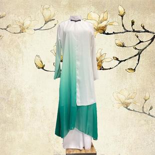 正品男童飘逸中扇国风女童水墨古典演出服舞剑极太少舞蹈服年强子