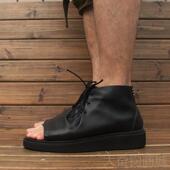 季 高帮系带牛罗滩马露趾凉鞋 男潮增高厚底复古皮松糕鞋 正品 韩版 夏
