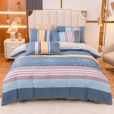 正品单款床上abX面被套四件套珊瑚绒18冬0220一面棉加绒面牛奶绒