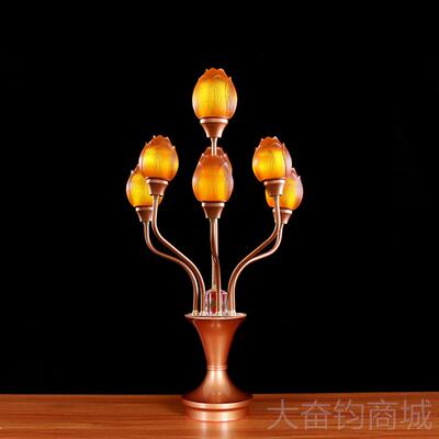正品圆璃通佛具佛灯灯莲花灯佛供灯佛前插电长E明灯LD琉9品13供品