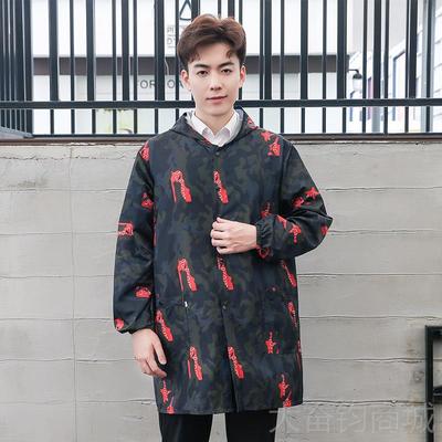 正品韩版衣衣大人防水油女士时尚工作服家厨房外罩用套围裙长袖上