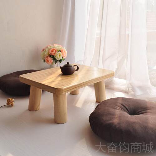 正品日式烧桐木小方桌简榻几榻米飘窗约桌子小茶矮桌子实木地桌包
