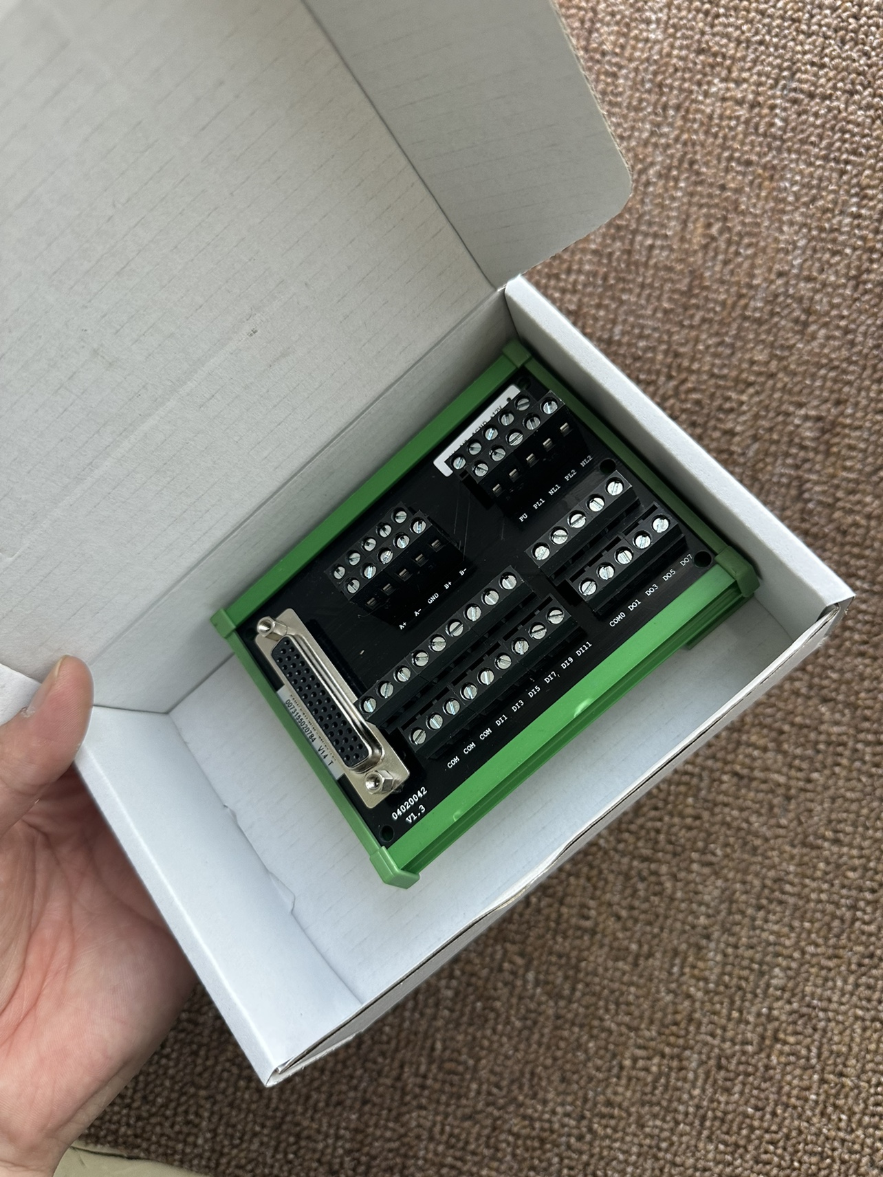 04020042接线板DB44端子板44芯端子台接线端子板转接板中继端子台