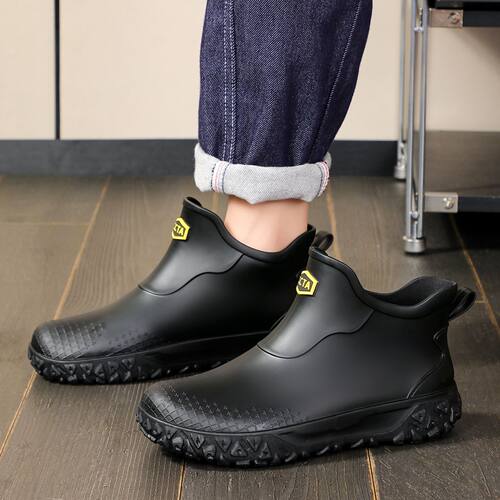 低帮男士厨房防水防滑雨靴四季