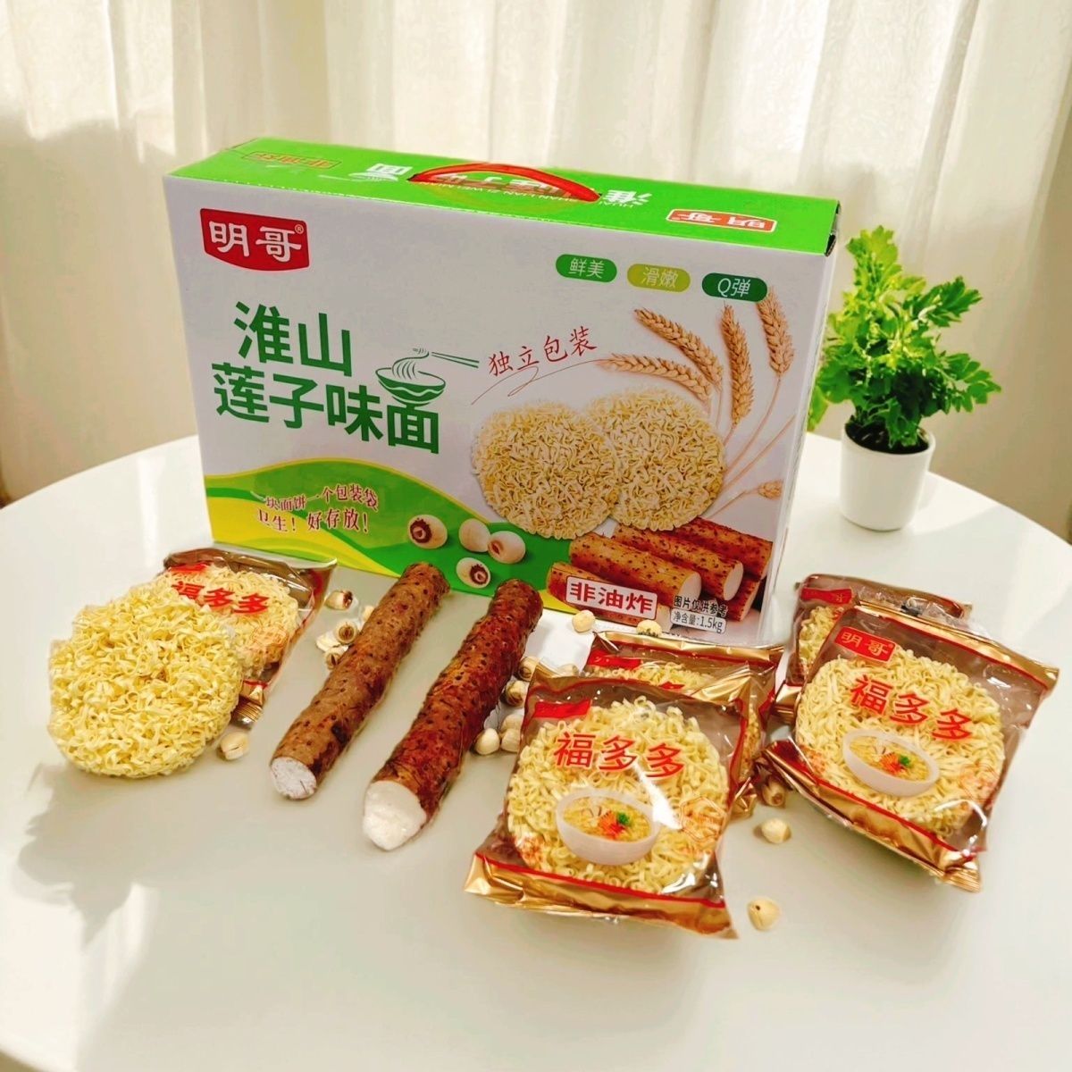 明哥福面排骨味面爽滑鸡