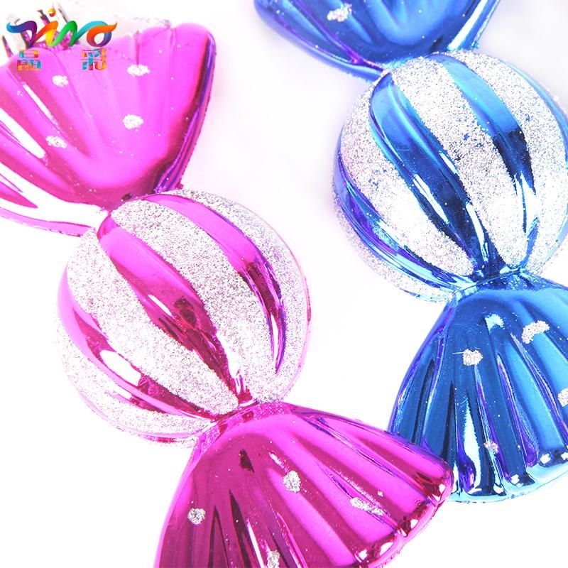 圣诞装饰品彩色仿真糖果儿童玩具塑料糖假糖果道具幼儿园创意挂饰